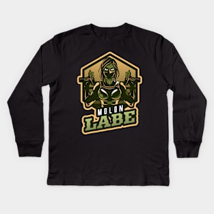 Woman With Rifles | Molon Labe Kids Long Sleeve T-Shirt